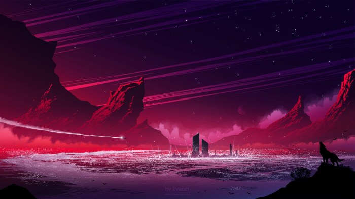 Moody Painting with Sky — Anime wallpaper