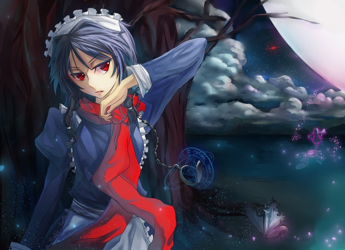 Anime Girl in a Red Scarf — Anime wallpaper