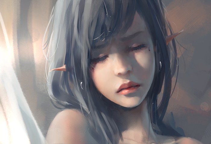 Pastel Portrait of a Dreaming Girl — Anime wallpaper