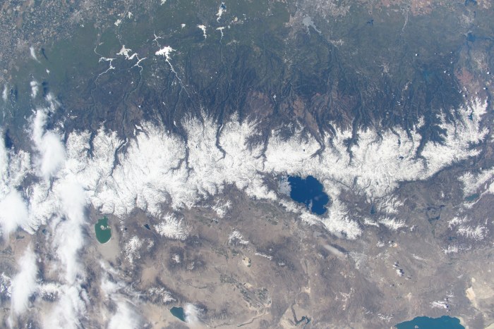 Lake Tahoe and the Sierra Nevada Mountains — Earth from Space wallpaper
