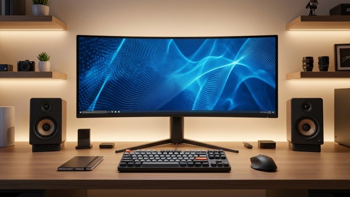 Modern Desktop Setup 4K Wallpaper — Technology wallpaper
