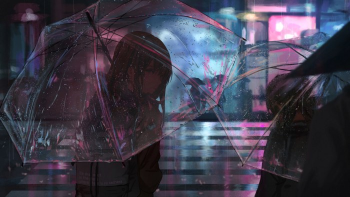 City Street in Moody Natural Light — Anime wallpaper