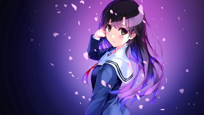 Cool-Toned Illustrated Scene Desktop Background — Anime wallpaper