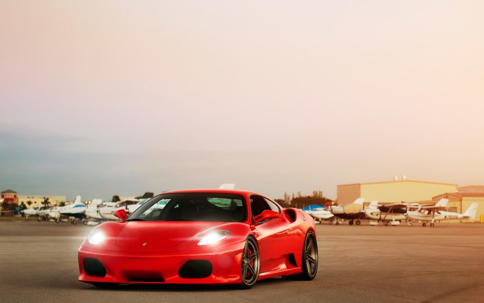 Red Supercar on an Open Road Wallpaper — Cars wallpaper