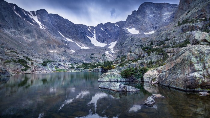 Lake in Cool Natural Light — Mountains wallpaper